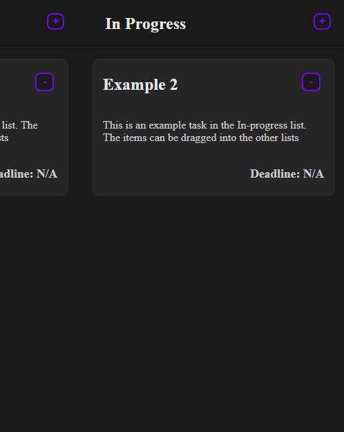 TO-DO Dashboard project screenshot
